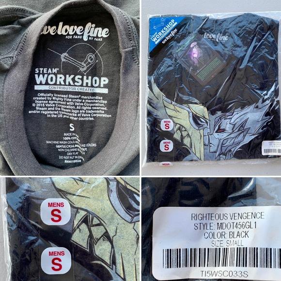 Dota 2 'Righteous Vengeance' Gaming Graphic T-Shirt in Black Size Small - Picture 7 of 7